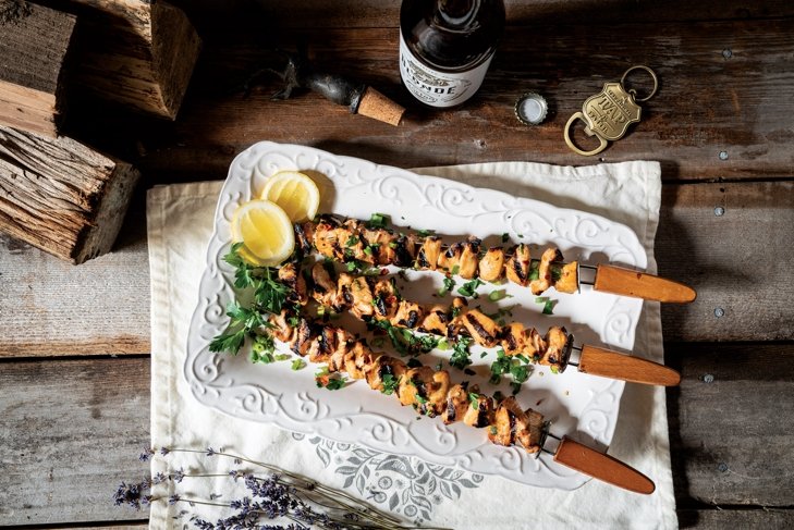 Honeyed BBQ Chicken Kebabs