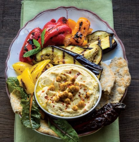 Family-Style Hummus and Vegetable Platter