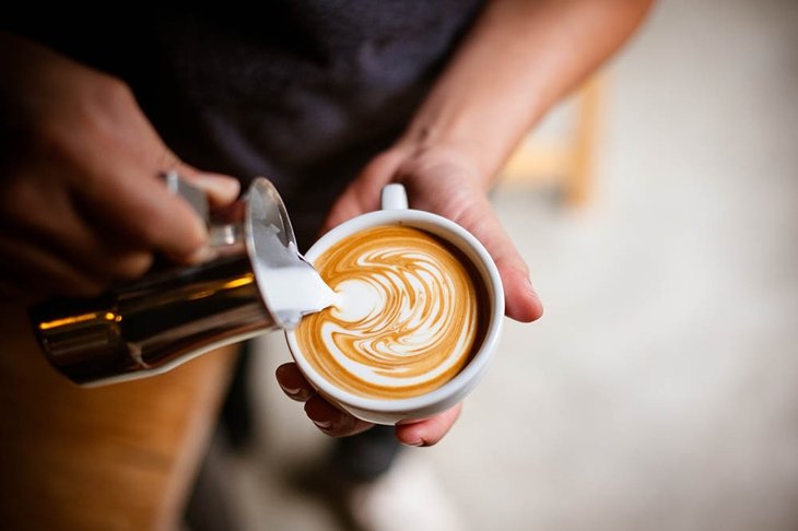 coffee cup latte art